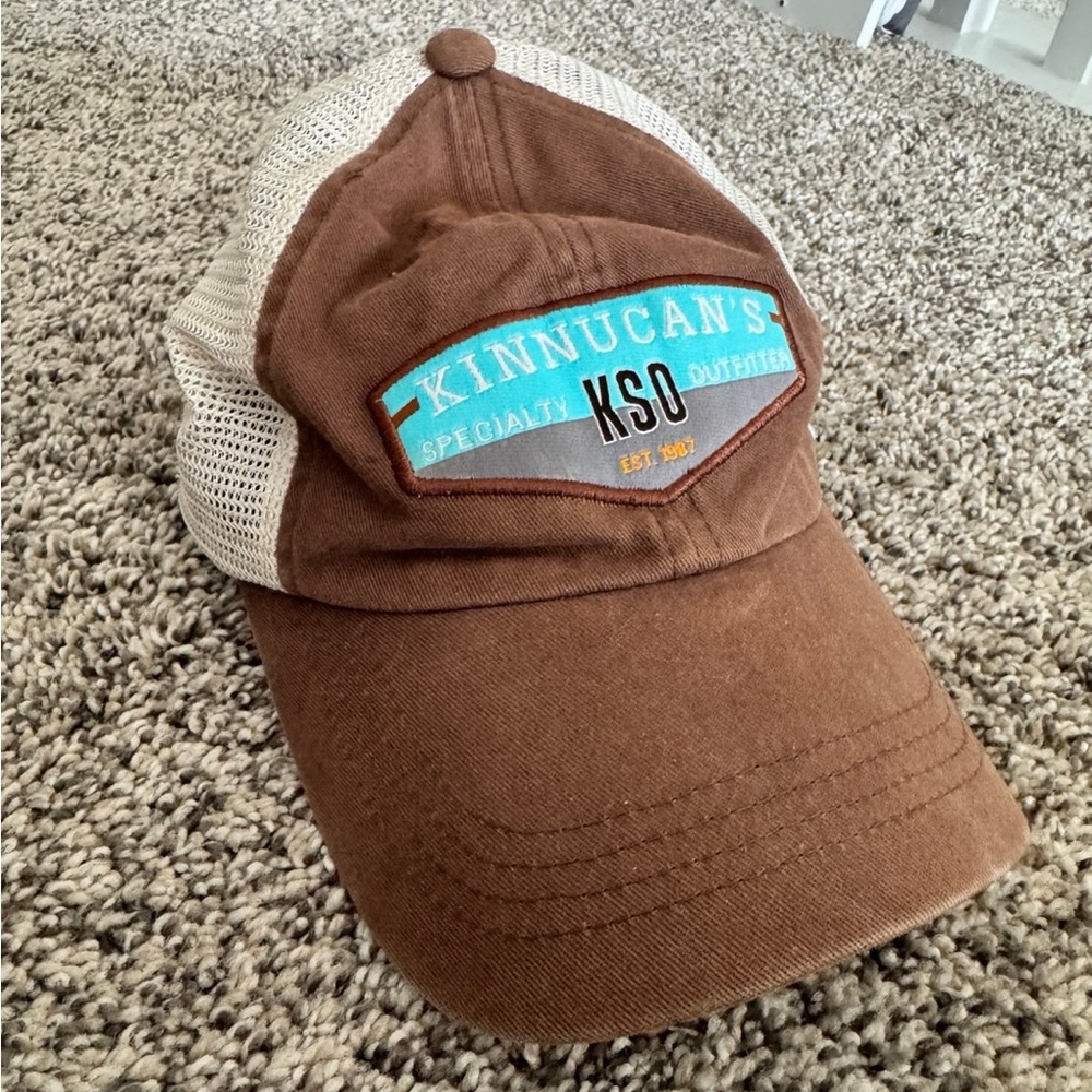 Kinnucan’s Brown Mesh Trucker Hat – Adjustable